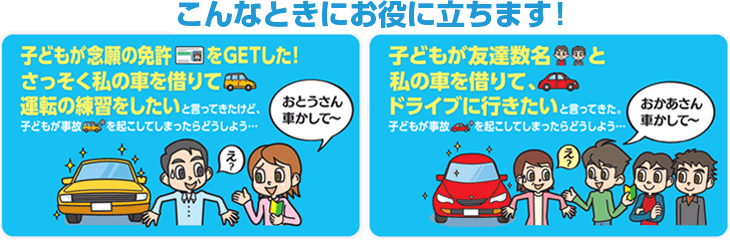 車を家族などから貸して、と言われたときにお役に立ちます！