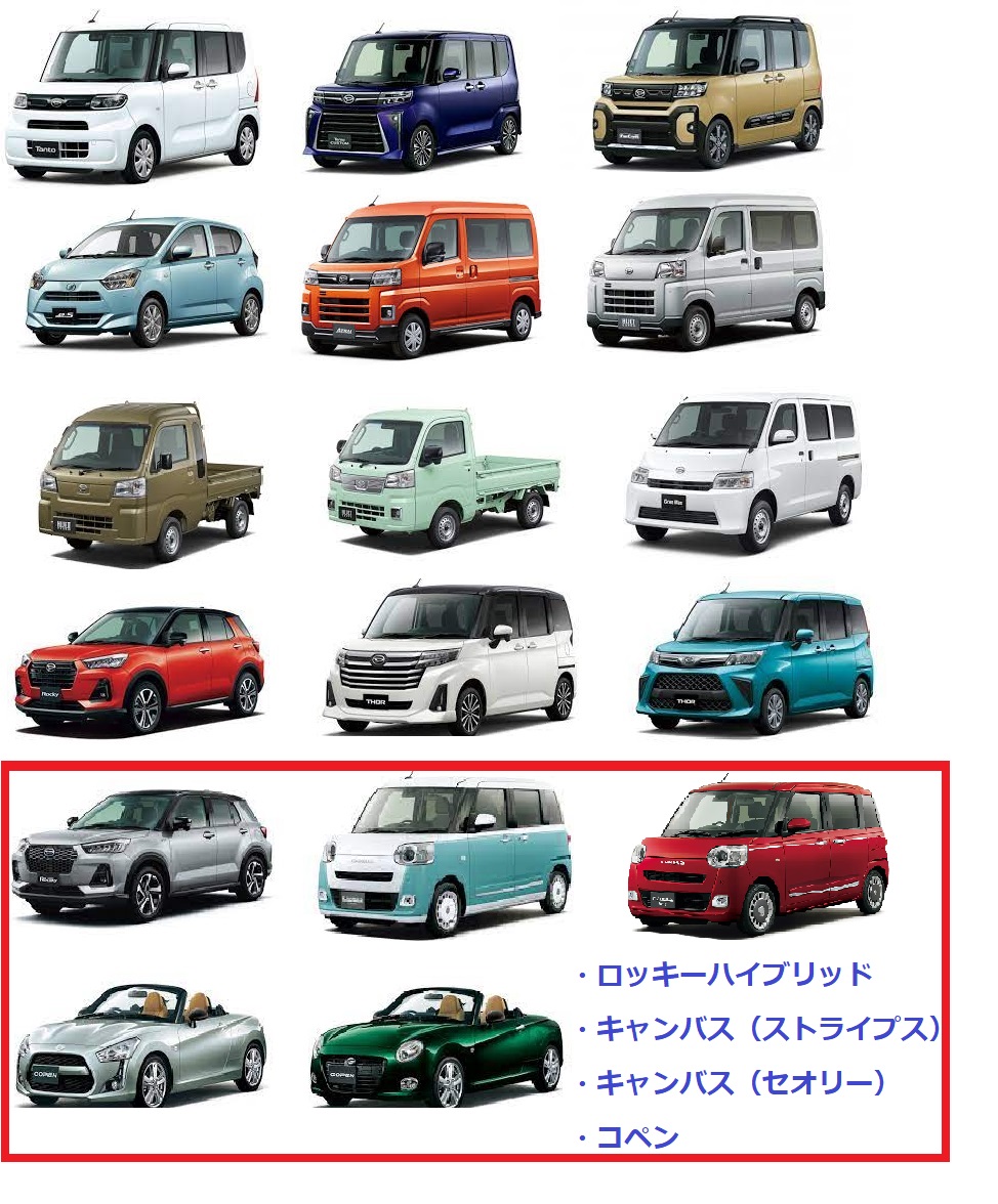 ダイハツ車全車種出荷再開　販売再開のお知らせ【2024/5】